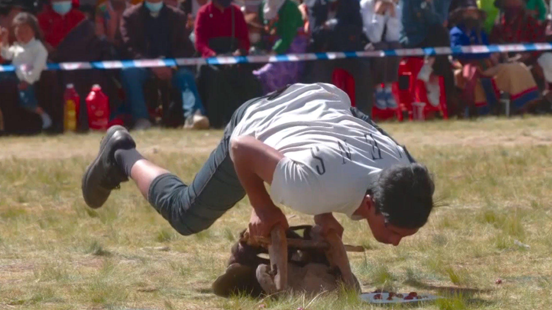 Traditional ethnic sport in China's Qinghai