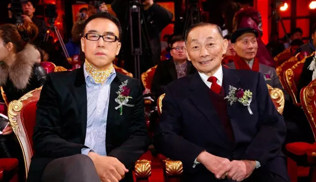 梅葆玖与中央电视台综艺频道总监郞昆