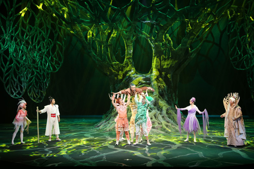 The theater stages its first production, the tale of the magical "Malan Flower".
