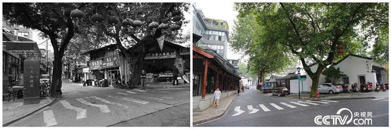 　　左图为改造前、右图为改造后的馒头山社区入口