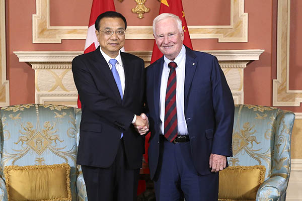 Premier Li Keqiang met with Canada