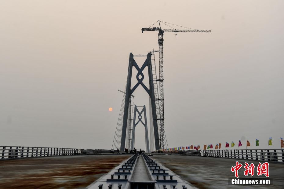 The 55-kilometer Hong Kong-Zhuhai-Macao Bridge is scheduled to be connected today, making it the world