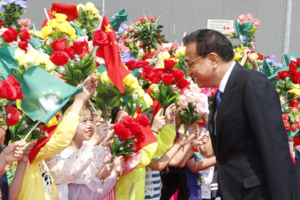 Chinese Premier Li Keqiang arrived in the Macao Special Administrative Region (SAR) on Monday for a three-day inspection visit.