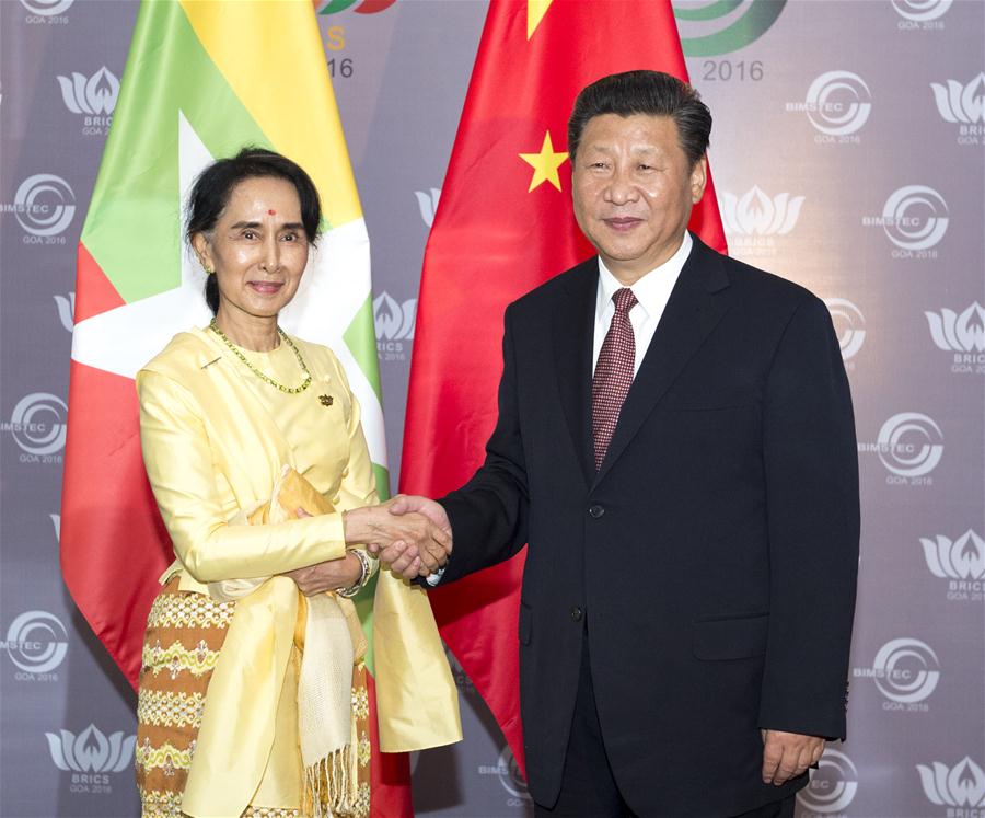 Chinese President Xi Jinping meets with Myanmar