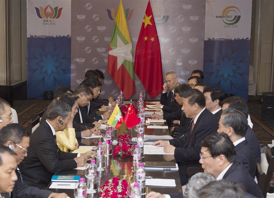 Chinese President Xi Jinping meets with Myanmar