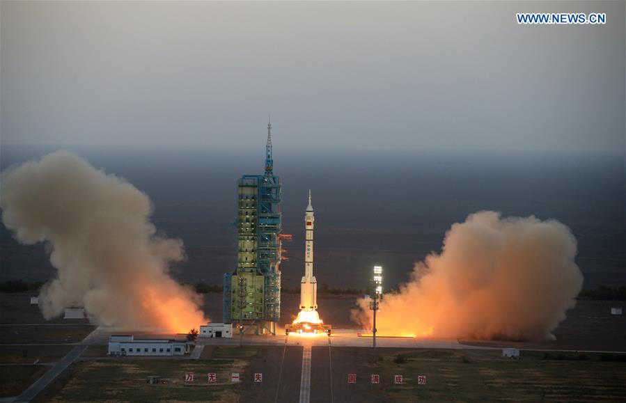 The Long March-2F carrier rocket carrying China