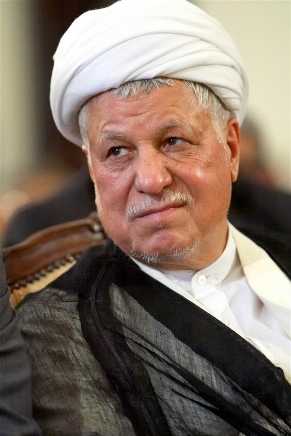 File photo taken on June 15, 2005 shows Akbar Hashemi Rafsanjani holds his last running campaign ahead of Iran