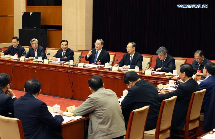 Yu Zhengsheng, chairman of the National Committee of the Chinese People