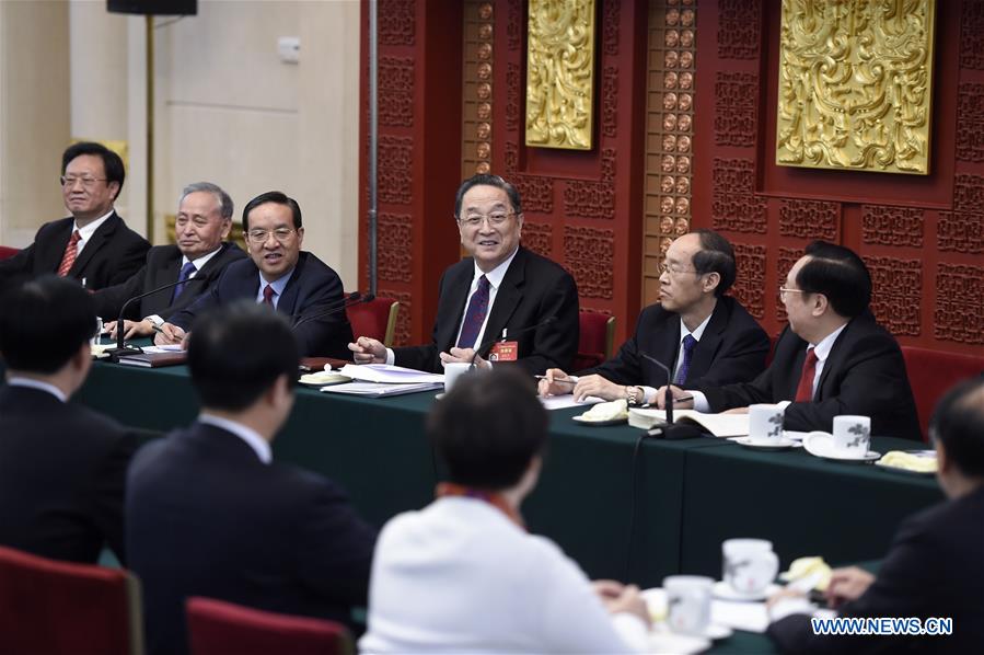 Yu Zhengsheng, chairman of the National Committee of the Chinese People