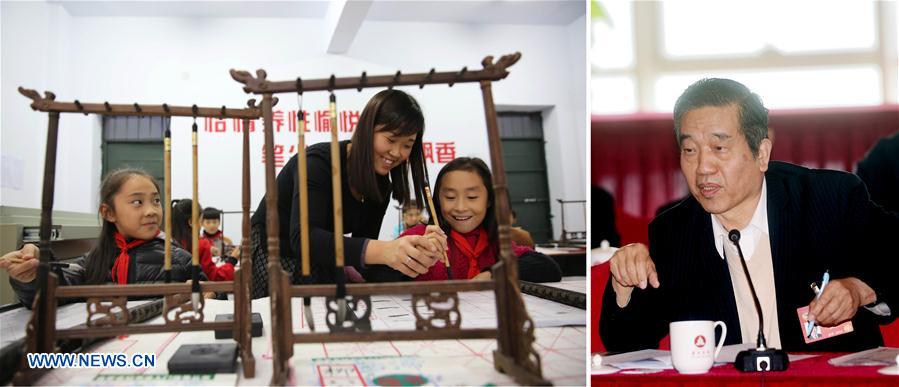 Combined photo shows Su Shishu (R), a member of the 12th National Committee of the Chinese People