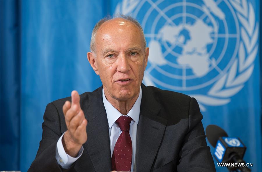 World Intellectual Property Organization (WIPO) Director General Francis Gurry addresses a press conference in Geneva, Switzerland, March 15, 2017. Francis Gurry on Wednesday lauded China