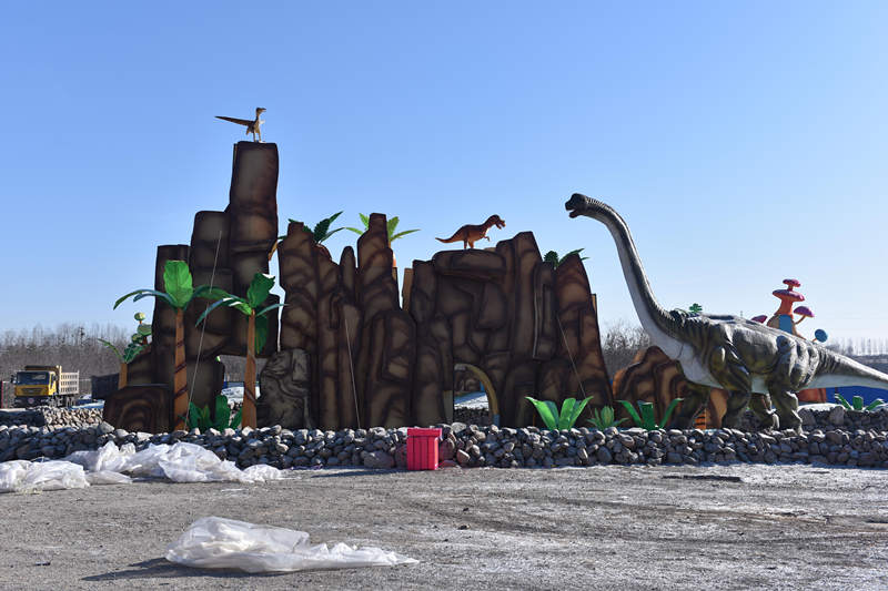 在采煤沉陷区上建起的旅游观光生态园。(图片由阳泉市委宣传部提供)