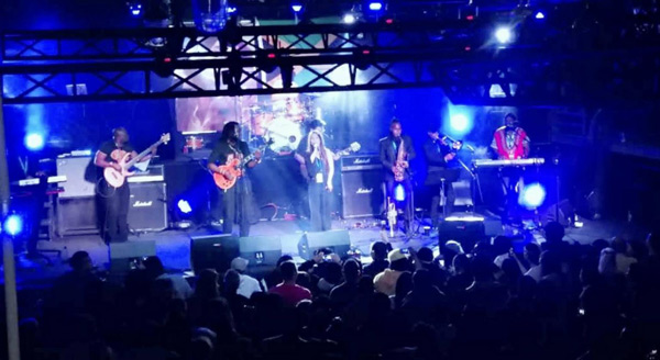 The One Drop Band performs live at the &ldquo;Bob Marley Day 2018&rdquo; celebration at OMNI SPACE in Beijing. &nbsp;Photo provided by Vicki Cann