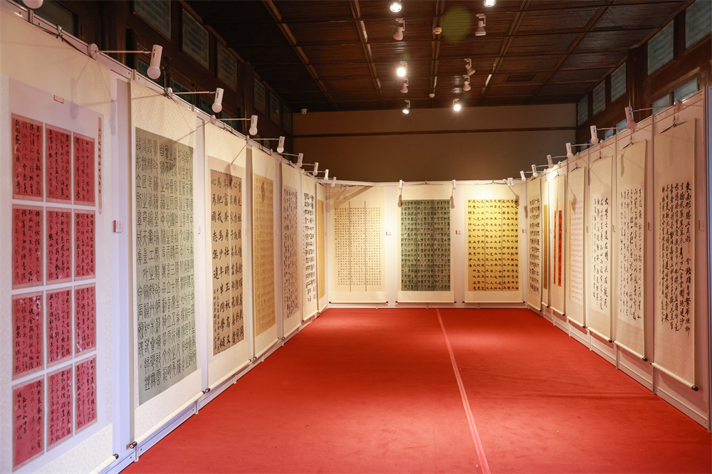 毛笔书法厅展览现场