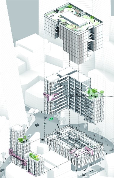 城市高密度环境下建筑要素研究与设计之界面 丁翔宇、陈旭敏（中国美术学院）