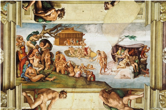 米开朗基罗 创世纪——洪水 壁画 西斯廷礼拜堂