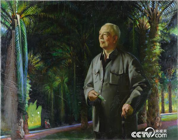 《植物学家蔡希陶》 戴泽 布面油画 120×150cm 1980年 中国美术馆藏