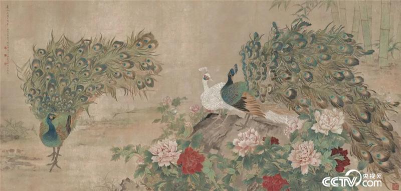 花影生新绿 中国画 150×311cm 1965年 