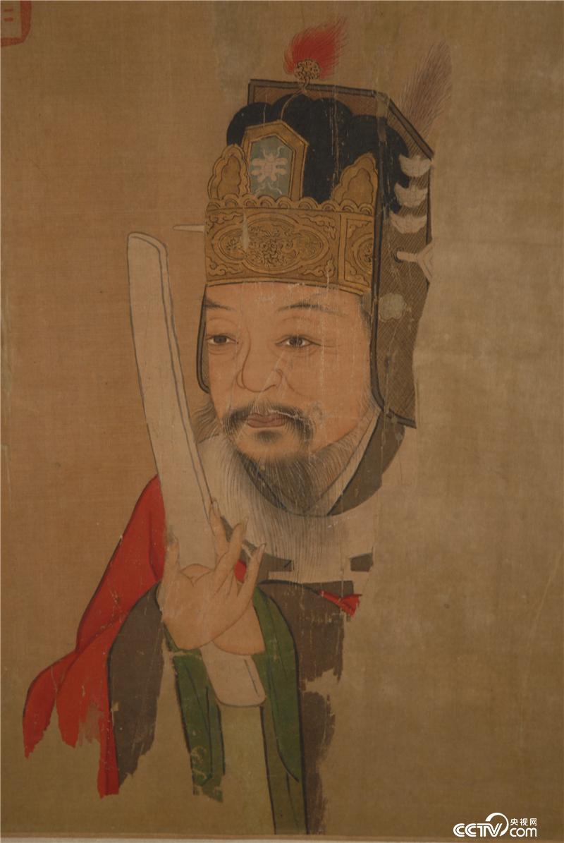 范仲淹画像  佚名    绢本设色28.9cm×25.4cm  明代  南京博物院藏