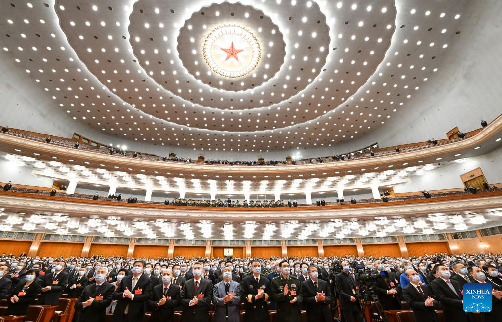 The fifth session of the 13th National Committee of the Chinese People’s Political Consultative Conference (CPPCC) opens at the Great Hall of the People in Beijing, capital of China, March 4, 2022. (Xinhua/Rao Aimin)