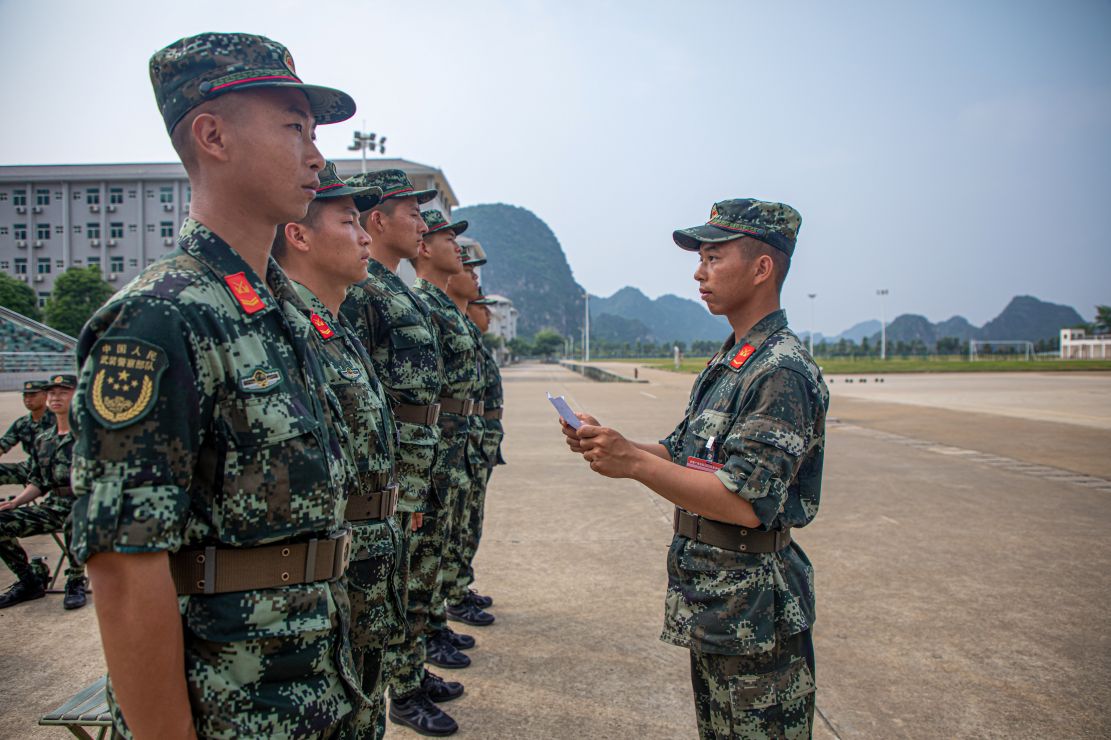 武警广西总队号角催征新兵军事会操展风采