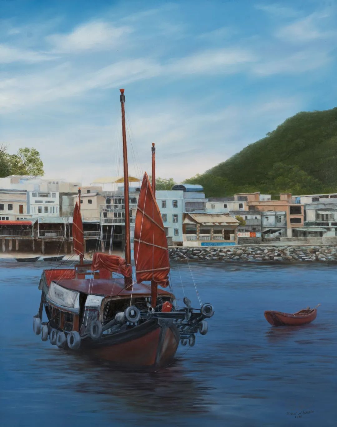 南丫岛风光 萨乌德·哈尼尼  油画 100×80cm 2019年 文化和旅游部藏 阿曼