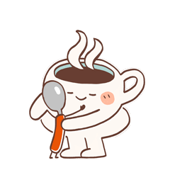 咖啡店门口遇到可爱的咖啡人造型，抱住！