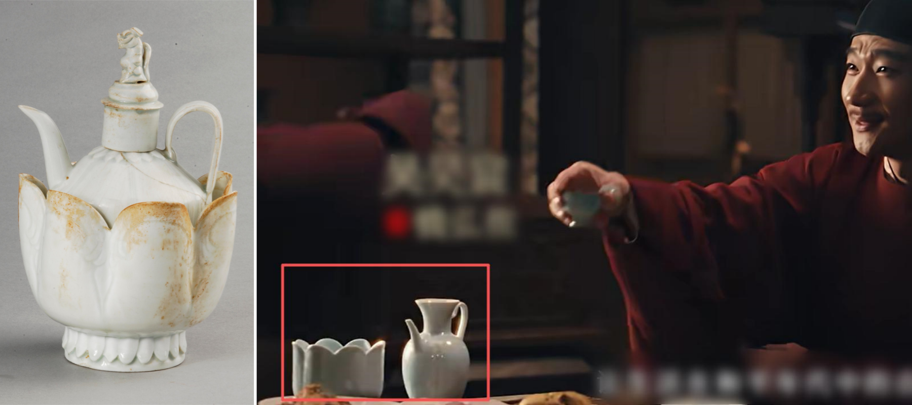 左图为安徽博物院藏北宋景德镇窑注子注碗